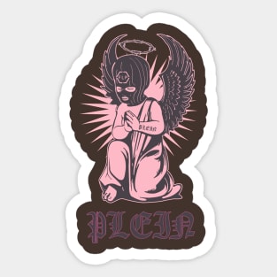 Placement Text Graphic & Text Character Angel Sticker